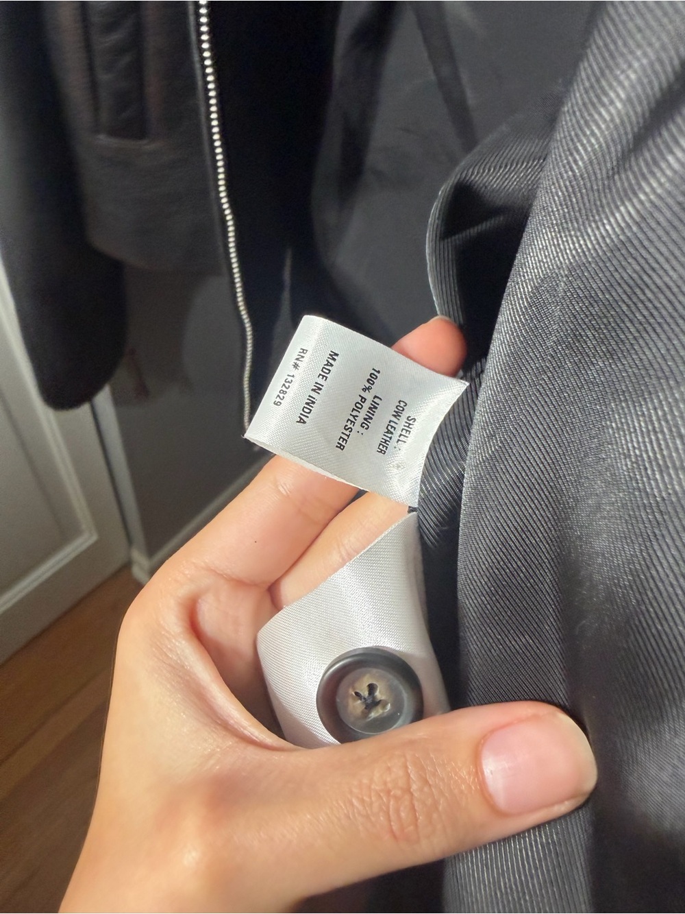 Helsa Oversized Brown Leather Bomber Jacket - Picture 12 of 12